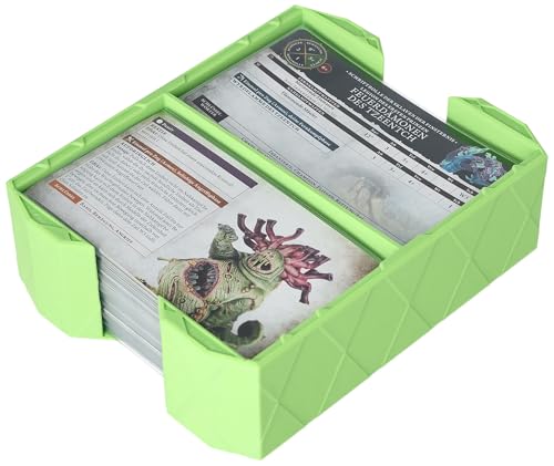 Feldherr Kartenhalter kompatibel mit Warhammer Age of Sigmar - 300 Schriftrollenkarten/Warscroll Cards - 70 x 121 mm - Ideal zum Sortieren und Aufbewahren deiner Karten, Farbe:Grün von Feldherr