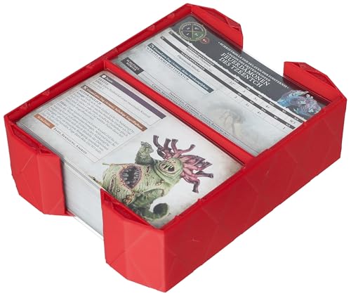 Feldherr Kartenhalter kompatibel mit Warhammer Age of Sigmar - 300 Schriftrollenkarten/Warscroll Cards - 70 x 121 mm - Ideal zum Sortieren und Aufbewahren deiner Karten, Farbe:Kirschrot von Feldherr