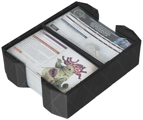 Feldherr Kartenhalter kompatibel mit Warhammer Age of Sigmar - 300 Schriftrollenkarten/Warscroll Cards - 70 x 121 mm - Ideal zum Sortieren und Aufbewahren deiner Karten, Farbe:Schwarz von Feldherr