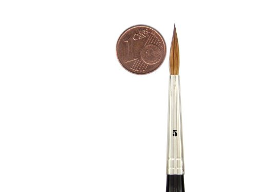 Feldherr Kolinsky Rotmarderhaar Pinsel Größe: 5 | Ø 3,6 mm | sichtbare Haarlänge 18 mm von Feldherr