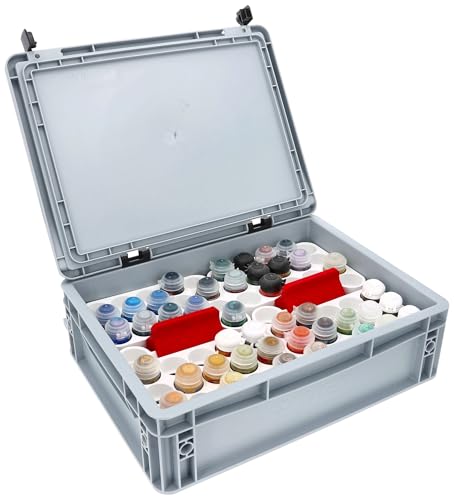 Feldherr Lagerbox-Set kompatibel mit 128 Citadel Farbtöpfchen 12 ml - 8 Paint-Racks + 2 Gestelle - robuste Eurobox - sauber Sortiert - transportbereit Feldherr Lagerbox-Set kompatibel mit 128 Citadel Farbtöpfchen 12 ml - 8 Paint-Racks + 2 Gestelle - robuste Eurobox - sauber Sortiert - transportbereit von Feldherr