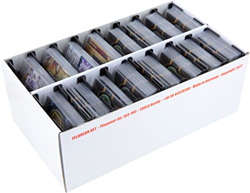 Feldherr Lagerbox TCHS105 mit Kartenhaltern für bis zu 3200 Spielkarten in Mini American Board Game Size (kompatibel mit z. B. Star Wars Legion), Farbe:TCHS105 Rot von Feldherr
