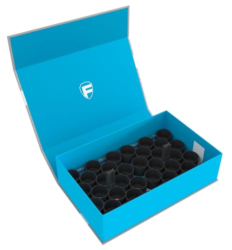 Feldherr Magnetbox blau kompatibel mit 36 Citadel Farbtöpfchen (18 ml / 24 ml), Farbe:Schwarz von Feldherr