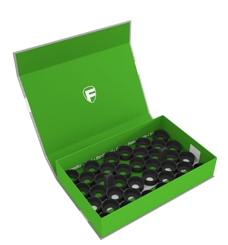 Feldherr Magnetbox grün kompatibel mit 36 Citadel Farbtöpfchen (12 ml), Farbe:Schwarz von Feldherr