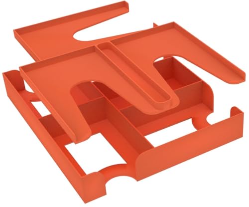 Feldherr Organizer Insert kompatibel mit Here to Slay (Deutsche 2. Edition) Grundspielbox, Sortiert alle Karten + Würfel des Grundspiels und bis zu 2 Erweiterungen, Farbe:Orange von Feldherr