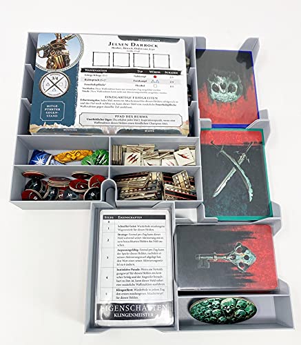 Feldherr Organizer-Inserts kompatibel mit Warhammer Quest: Die verfluchte Stadt - Brettspielbox von Feldherr