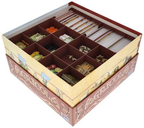Feldherr Organizer kompatibel mit Agricola 15 Jubiläumsedition - Insert für XXL-Brettspielbox - Kartenhalter für Sleeves - Stabile Sortierkästen - Ordnung und Übersicht Feldherr Organizer kompatibel mit Agricola 15 Jubiläumsedition - Insert für XXL-Brettspielbox - Kartenhalter für Sleeves - Stabile Sortierkästen - Ordnung und Übersicht von Feldherr