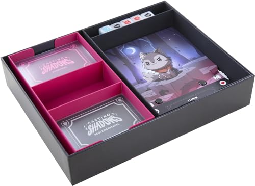 Feldherr Organizer kompatibel mit Casting Shadows - Grundspielbox - Sortierhilfe + Kartenhalter - Sortiere Meeples und Spielzubehör effizient in der Brettspielbox von Feldherr