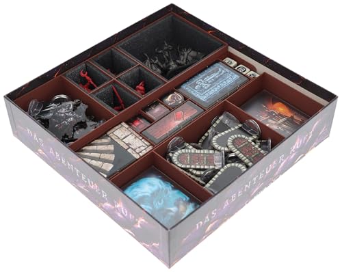 Feldherr Organizer kompatibel mit HeroQuest (2021): Der Aufbruch - Insert für Brettspielbox des Basisspiels - Schneller Spielaufbau - Besser Sortiert - Schutz für Miniaturen von Feldherr