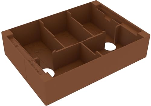 Feldherr Organizer kompatibel mit Mischwald + Alpin + zusätzliche Erweiterungen - Insert für die Grundspielbox - Leichteres Sortieren - Schnellerer Spielaufbau - 3D146Set, Farbe:Braun von Feldherr