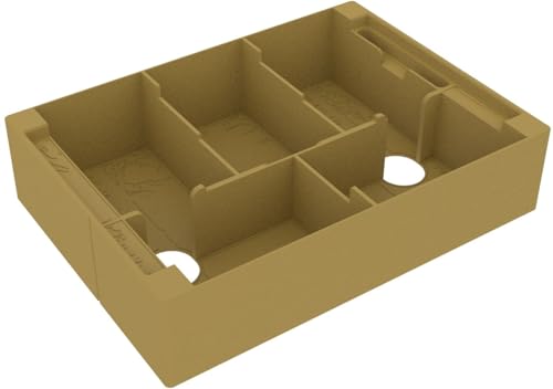 Feldherr Organizer kompatibel mit Mischwald + Alpin + zusätzliche Erweiterungen - Insert für die Grundspielbox - Leichteres Sortieren - Schnellerer Spielaufbau - 3D146Set, Farbe:Gold von Feldherr