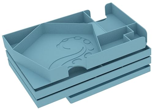 Feldherr Organizer kompatibel mit Tiny Epic Cthulhu + Erweiterung Cult of Chaos - Insert für Grundspielbox - Schneller Spielaufbau - Mehr Übersicht, Farbe:Blueberry 100% Recycling von Feldherr