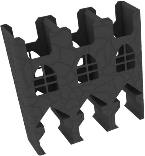 Feldherr Plättchenspender Tiles Tower kompatibel mit quadratischen Plättchen 45 x 45 mm - 3 Fächer - Praktische Spielhilfe zum Ablegen und Ziehen deiner Tiles., Farbe:Schwarz von Feldherr
