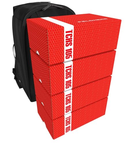 Feldherr Rucksack + 4 Lagerboxen TCHS105 kompatibel mit Lorcana - 5440 Karten + Spielmaterial, Farbe:Feldherr Rot von Feldherr