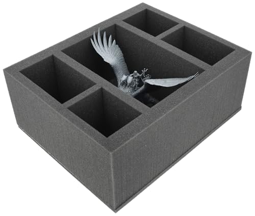 Feldherr Schaumstoff-Set für Imperium der Menschen - Einlage für General auf Imperialem Greifen oder Meisterzauberer - 5 Fächer + Rasterschaumstoff - Schutz für Miniaturen Feldherr Schaumstoff-Set für Imperium der Menschen - Einlage für General auf Imperialem Greifen oder Meisterzauberer - 5 Fächer + Rasterschaumstoff - Schutz für Miniaturen von Feldherr