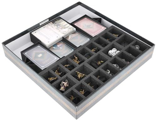 Feldherr Schaumstoff-Set kompatibel mit The Hobbit: Hunt for The Arkenstone - Insert für Grundspielbox - Miniaturen sicher verstauen - Karten sortieren - Zubehör organisieren von Feldherr