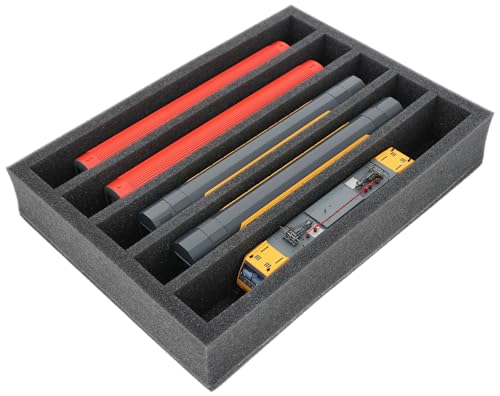 Feldherr Schaumstoffeinlage 5 Stege (360×260×65 mm) für H0-Loks und Waggons - Passgenau für Auer Euro Box 40×30, Made in Germany von Feldherr