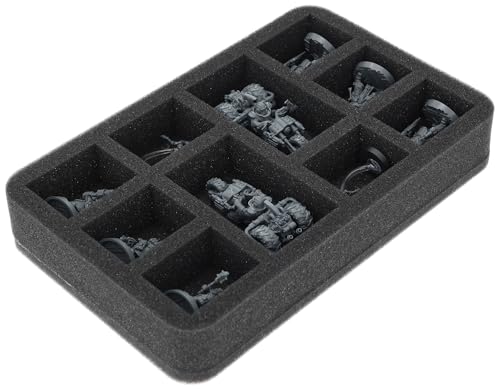 Feldherr Schaumstoffeinlage kompatibel mit Necromunda - 10 Fächer - Bis zu 10 Miniaturen von Necromunda sicher aufbewahren und transportieren - HS045A037 Feldherr Schaumstoffeinlage kompatibel mit Necromunda - 10 Fächer - Bis zu 10 Miniaturen von Necromunda sicher aufbewahren und transportieren - HS045A037 von Feldherr
