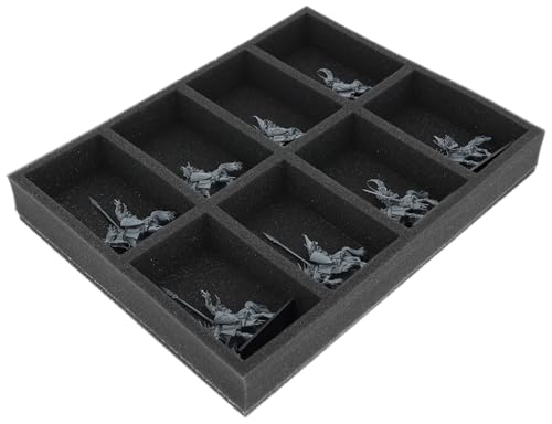 Feldherr Schaumstoffeinlage kompatibel mit Reiche der Hochelfen - 8 Fächer - Bis zu 8 Miniaturen der Reiche der Hochelfen sicher aufbewahren und transportieren - FS050A130 von Feldherr