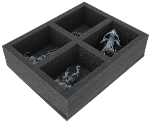 Feldherr Schaumstoffeinlage kompatibel mit Warhammer Age of Sigmar: Ogor Mawtribes - 4 Fächer - Bis zu 4 Miniaturen sicher aufbewahren und transportieren - FS090A008 Feldherr Schaumstoffeinlage kompatibel mit Warhammer Age of Sigmar: Ogor Mawtribes - 4 Fächer - Bis zu 4 Miniaturen sicher aufbewahren und transportieren - FS090A008 von Feldherr