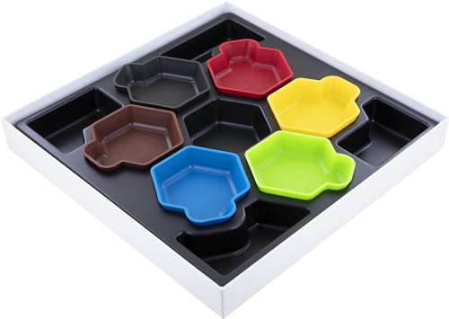 Feldherr Shell Core Box - 6 farbige Schälchen im praktischen Karton für Token, Marker, Meeple, Spielzubehör und als Bastelschale für Kleinteile von Feldherr