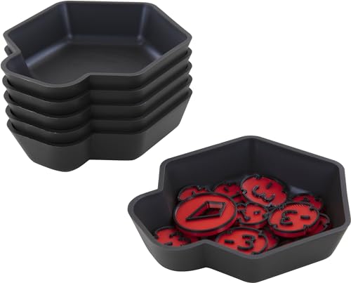 Feldherr Shell Expansion Pack - 6 farbige Schälchen für den Brettspiel-Tisch zum Sortieren für Token, Markern, Meeples, Spielzubehör und Kleinteilen, Farbe:Schwarz Feldherr Shell Expansion Pack - 6 farbige Schälchen für den Brettspiel-Tisch zum Sortieren für Token, Markern, Meeples, Spielzubehör und Kleinteilen, Farbe:Schwarz von Feldherr