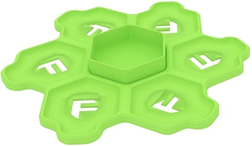 Feldherr Shell drehbare Ablage mit 6 Tokenschalen und einem extra Tray - Ordnung und einfacher Zugriff für Brettspielzubehör, Farbe:Grün von Feldherr