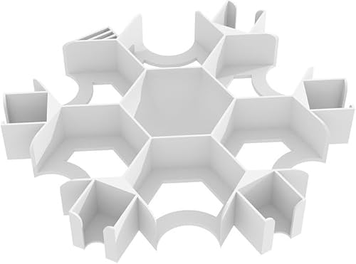 Feldherr Token Tray kompatibel mit Dorfromantik: Das Brettspiel - Auftragsplättchen + Auftragsmarker, Farbe:Weiß von Feldherr