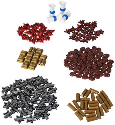 Feldherr Upgrade Set kompatibel mit Anno 1800 Brettspiel - Bundle mit 168 detailreichen 3D-Token für Gold, Handel, Erkundung, Unruhe, Patente aus Grundspiel + Erweiterung Feldherr Upgrade Set kompatibel mit Anno 1800 Brettspiel - Bundle mit 168 detailreichen 3D-Token für Gold, Handel, Erkundung, Unruhe, Patente aus Grundspiel + Erweiterung von Feldherr