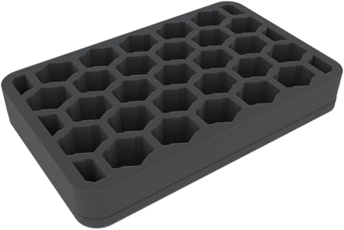 HSMFNK040BO 40 mm Half-Size Schaumstoffeinlage mit 33 Fächern von Feldherr