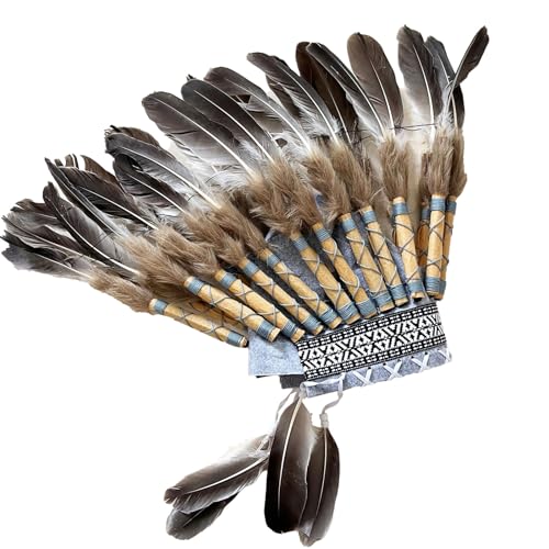 Felenny Kopfbedeckung im Indianer-Stil, Kopfschmuck, Feder, indischer Stil, inspirierte Feder für Erwachsene, Party, Verkleidung, Foto-Requisite Felenny Kopfbedeckung im Indianer-Stil, Kopfschmuck, Feder, indischer Stil, inspirierte Feder für Erwachsene, Party, Verkleidung, Foto-Requisite von Felenny