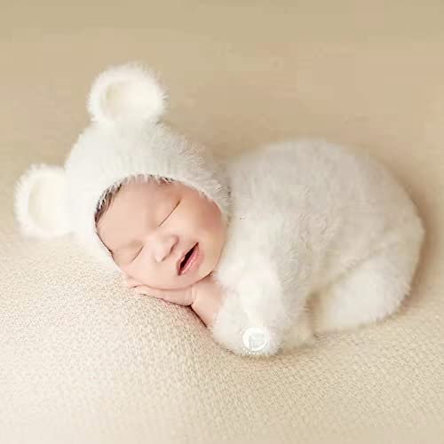 Felenny Neugeborenen Jungen Fotoshooting Fotografie Prop Outfits Fußspielanzug Bärenohren Mütze Kostüm Säuglingszubehör für 0-2 Monate Felenny Neugeborenen Jungen Fotoshooting Fotografie Prop Outfits Fußspielanzug Bärenohren Mütze Kostüm Säuglingszubehör für 0-2 Monate von Felenny