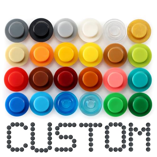 100 Stücke Platte Rund 1x1 Bausteine Round Plates Parts MOC Farben Mehrfarbige Transparente Ziegel Punkte Lose Stecker Steine Set (Maßgeschneidert) von Feleph