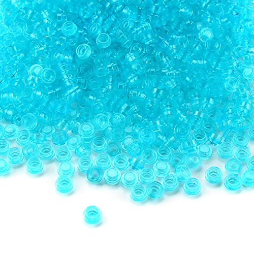 1000 Stücke Rund Platte 1x1 Bausteine Teile und Stücke MOC 18 Farben Mehrfarbige Transparente Ziegel Punkte Lose Stecker Zubehör Set Kompatibel mit den großen Marken von Feleph