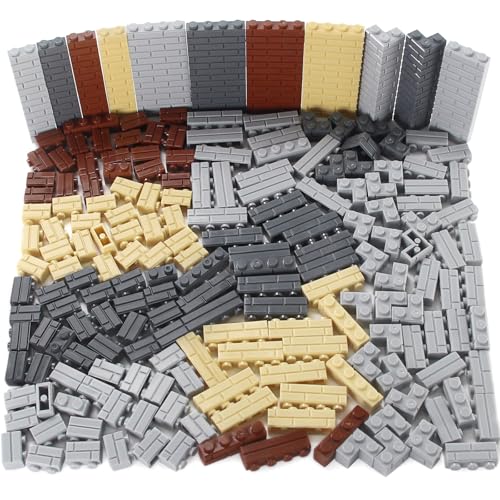 Feleph 260 Stück Mauerstein Set Masonry Bricks Mehrfarbige Bausteine für Wand MOC Spielzeug-Set Kompatibel mit Große Marken von Feleph