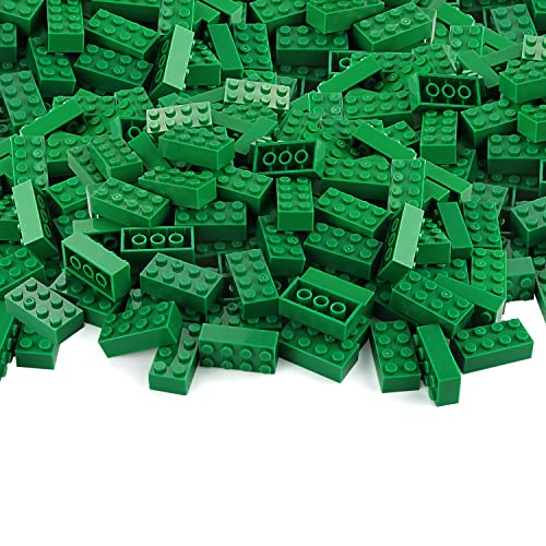 Feleph 2x4 Bausteine 320 Stück Classic Steine Set grüne für Kinder Basic Parts Teile, Baukasten, kreative Spielblöcke, Spielzeugzubehör 3001 (grüne) von Feleph