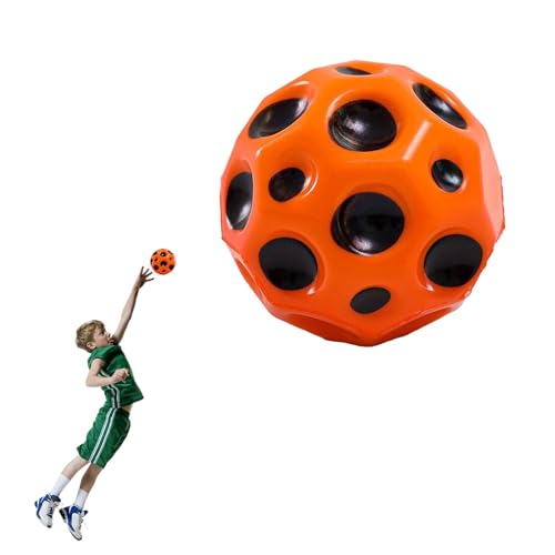 Feliciay Astro Jump Ball, Space Jump Ball Moon Ball, Sprünge Gummiball Hohe Springender Gummiball 7cm Mini Bouncing Ball EIN Knallendes Geräusch Machen Bouncy Balls for Kid Gift Party(Orange) von Feliciay