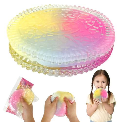 Felicify Kekse Squishy XXL, Keks Squishy Toy, Fufu Squishy Groß, Keks Stress Relief Squishy Spielzeug, Antistress Spielzeug, Fidget Spielzeug für Teenager Erwachsene (Durchsichtig) von Felicify