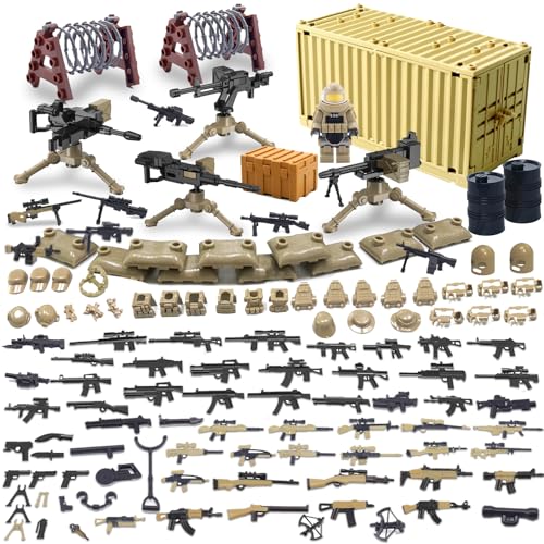 Felicify Waffen Spielzeug Set, 129 Stück Soldaten WW2 Waffen Set, Militär Spielzeug Set, Militär Waffen Set, Militär Figuren, Soldaten Figuren, Baustein Spielzeug für Kinder Felicify Waffen Spielzeug Set, 129 Stück Soldaten WW2 Waffen Set, Militär Spielzeug Set, Militär Waffen Set, Militär Figuren, Soldaten Figuren, Baustein Spielzeug für Kinder von Felicify