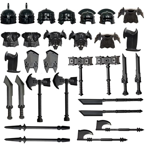 Felicify Waffen Spielzeug Set, 30 Stück Mittelalterlich Soldaten Waffen Set, Militär Spielzeug Set, Militär Waffen Set, Militär Figuren, Soldaten Figuren, Baustein Spielzeug für Kinder Felicify Waffen Spielzeug Set, 30 Stück Mittelalterlich Soldaten Waffen Set, Militär Spielzeug Set, Militär Waffen Set, Militär Figuren, Soldaten Figuren, Baustein Spielzeug für Kinder von Felicify