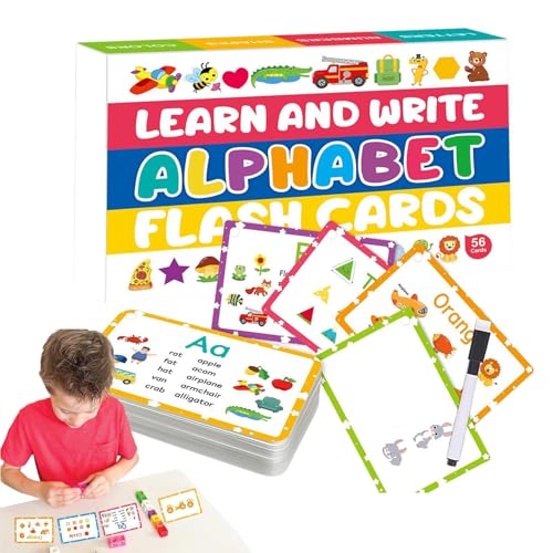 Fellflying Alphabet Karteikarte, Bunte Buchstaben Lernkarten Für Vorschule, Frühkindliches Lernspielzeug Für Unterwegs Kindergarten Zuhause Fellflying Alphabet Karteikarte, Bunte Buchstaben Lernkarten Für Vorschule, Frühkindliches Lernspielzeug Für Unterwegs Kindergarten Zuhause von Fellflying