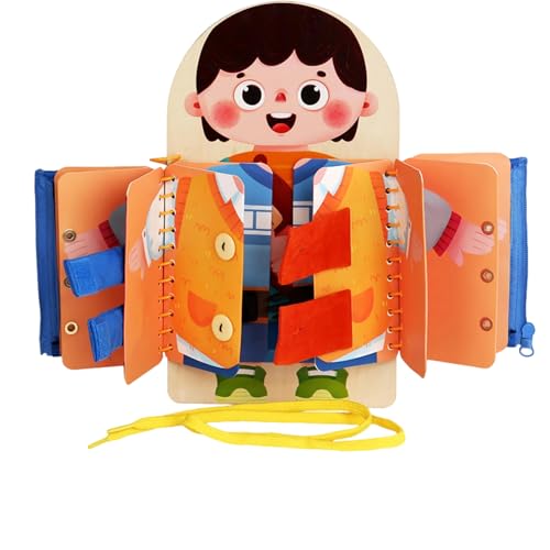 Fellflying Dressing Boards - Lernspielzeug Lebenspraktische Fähigkeiten - Tragbares Holzspielzeug Ab 3 Jahre Für Zuhause Kindergarten Auto Reise Feinmotorik Fellflying Dressing Boards - Lernspielzeug Lebenspraktische Fähigkeiten - Tragbares Holzspielzeug Ab 3 Jahre Für Zuhause Kindergarten Auto Reise Feinmotorik von Fellflying