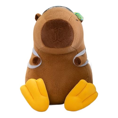 Fellflying Plüsch Capybara | Sanftes Kompaktes Plüsch Wasserschwein,Mit Badeanzug Weiches Spielzeug Für Zuhause Erwachsene Kinder Geburtstag Weihnachten Abschluss Feierlichkeiten von Fellflying