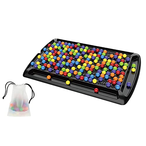 Rainbow Chess Board, Checker Board Und Farbige Perlen Rainbow Perlen Elimination Board Spiel, Ball Matching Toy Fun Board Spiel Desktop Puzzle Spielzeug, Einfach Zu Spielen von Fellflying