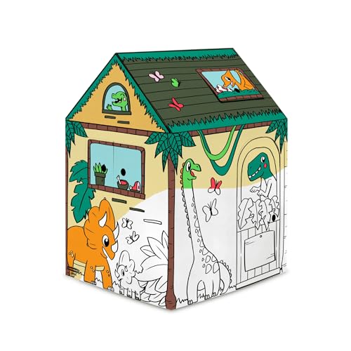 Bankers Box at Play Farbe im Dinosaurier-Spielhaus, Pappspielhaus und lebensgroße Bastelaktivität für Kinder und Familien von Fellowes