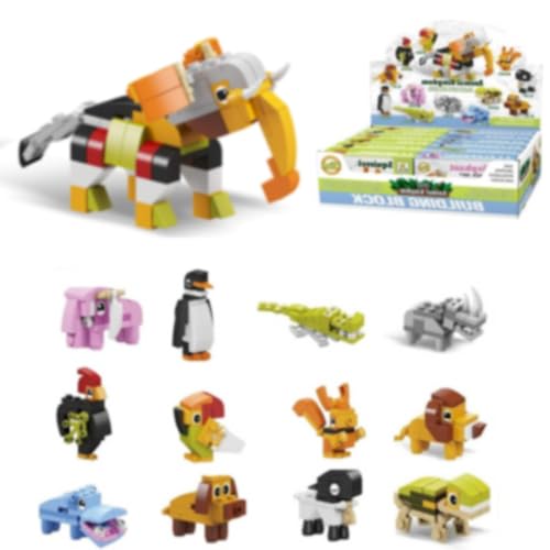 Felly 12 Stück Mini Tiere Bausteine Konstruktionsspielzeug für Kinder ab 6 Jahren, 12 in 1 Baustein Spielzeug, Weihnachten Geburtstag Party Geschenke für 7 8 9 10 11 12 Jahre alte Jungen Mädchen Felly 12 Stück Mini Tiere Bausteine Konstruktionsspielzeug für Kinder ab 6 Jahren, 12 in 1 Baustein Spielzeug, Weihnachten Geburtstag Party Geschenke für 7 8 9 10 11 12 Jahre alte Jungen Mädchen von Felly