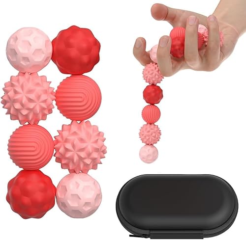 Felly 8 Stück Magnetische Sensorik Bälle, Anti-Stress Spielzeug Silikon Fidget Toys, Magnetische Anziehungskraft Stress Bälle mit Silikonhülle, Magnetische Kugeln, Angstspielzeug fur Erwachsene Kinder von Felly
