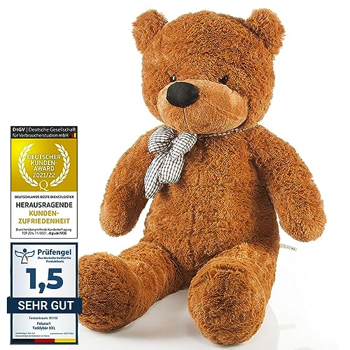 Feluna Riesen Teddybär XXL Kuschelbär 120 cm groß Plüschbär - Original Teddy Bär mit Schleife Braun Feluna Riesen Teddybär XXL Kuschelbär 120 cm groß Plüschbär - Original Teddy Bär mit Schleife Braun von Feluna