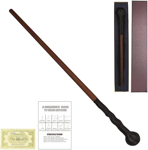 FemKey Luxus Zauberstab, Requisiten Wizarding World Harz Zauberstab Remus Lupin Kostüm Zubehör mit Zauberspruch Karte und Fahrkarte, für Hexen und Magier 36cm 59g von FemKey