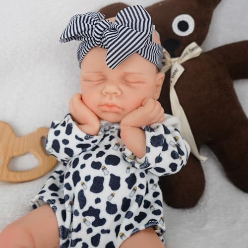 Junge 30 cm, Voll Silikon Baby Puppe, Realistische Baby Puppe, Reborn Neugeborene, Nicht Vinyl, Schlafposition, mit Geschenkbox Junge 30 cm, Voll Silikon Baby Puppe, Realistische Baby Puppe, Reborn Neugeborene, Nicht Vinyl, Schlafposition, mit Geschenkbox von FemmeForm